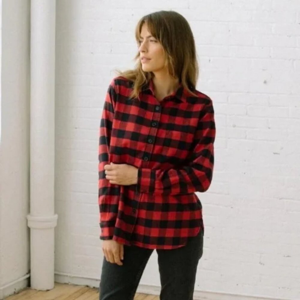Tradlands Arapahoe 100% Cotton Red/Black Buffalo Plaid Flannel M - Picture 2 of 6